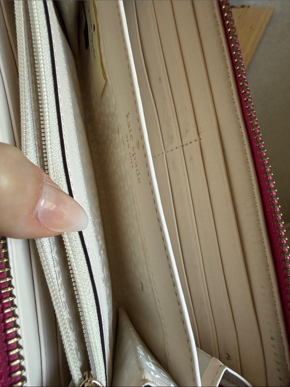 kate spade New York Pink Zip Around Leather Wallet - Picture 8 of 8
